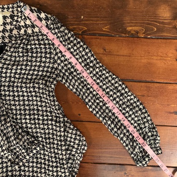 Maeve Sterling Houndstooth X-Small Drop Waist Pullover Viscose Tunic Dress EUC - Picture 14 of 15